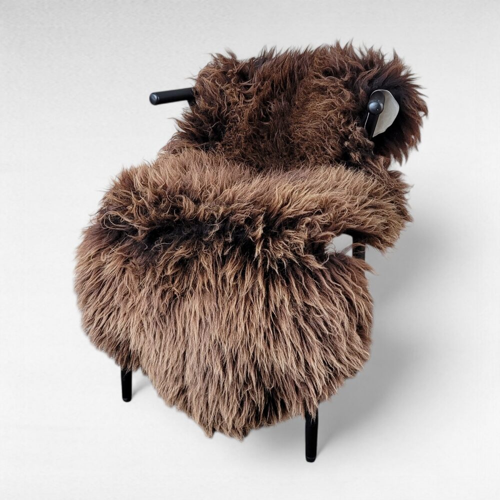 Large Lofty Brown Sheepskin 51" x 27"